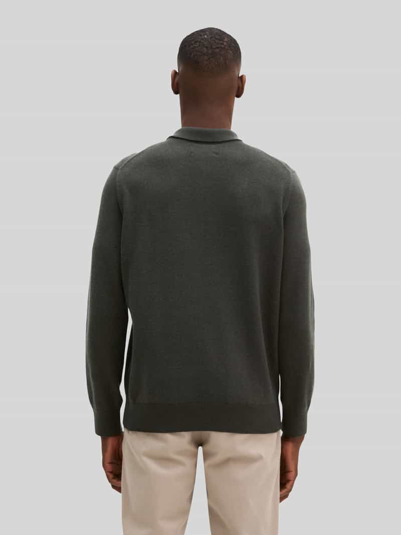Marc O'Polo Regular fit pullover van mix van katoen en scheerwol