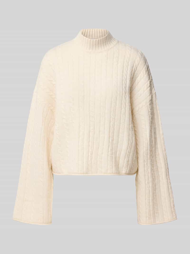 REVIEW relaxed fit gebreide pullover van elastische materiaalmix