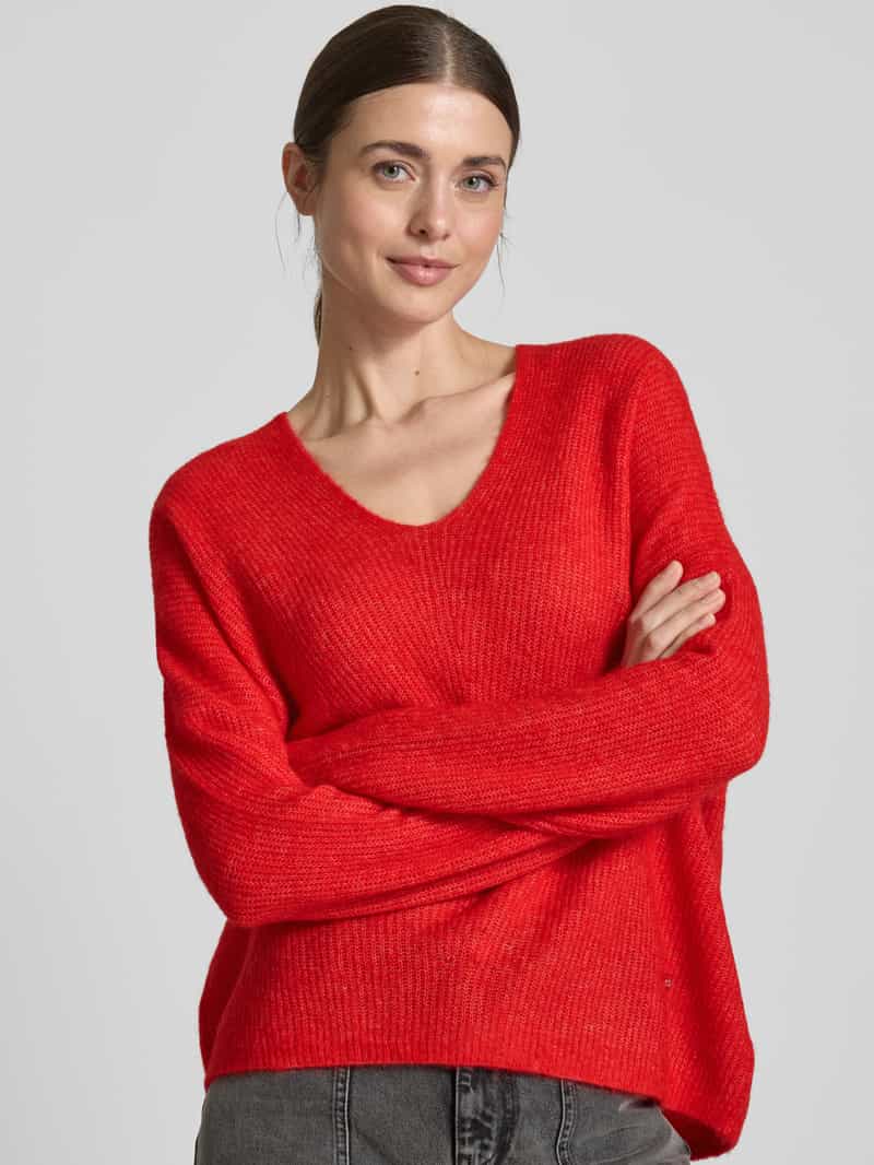 MOS MOSH Gebreide pullover met V-hals model 'THORA'