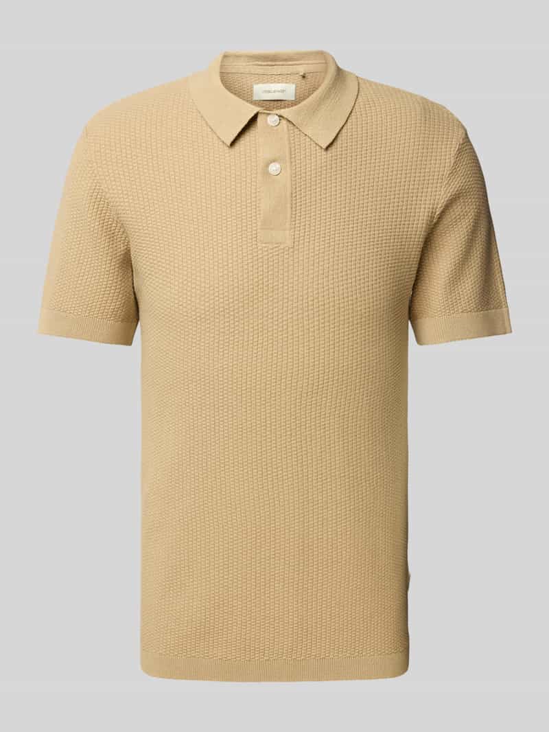 Blend Super skinny fit poloshirt met structuurmotief model 'AIDEN'