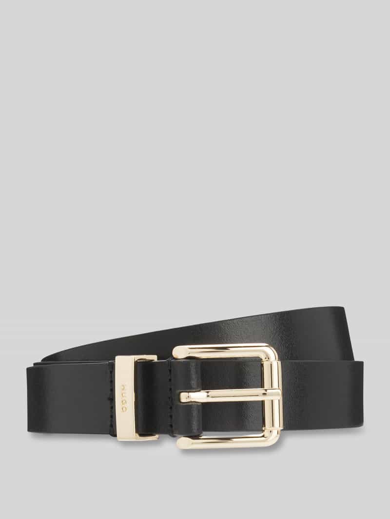HUGO Riem van echt leer met logodetail model 'Palm-MLoop'