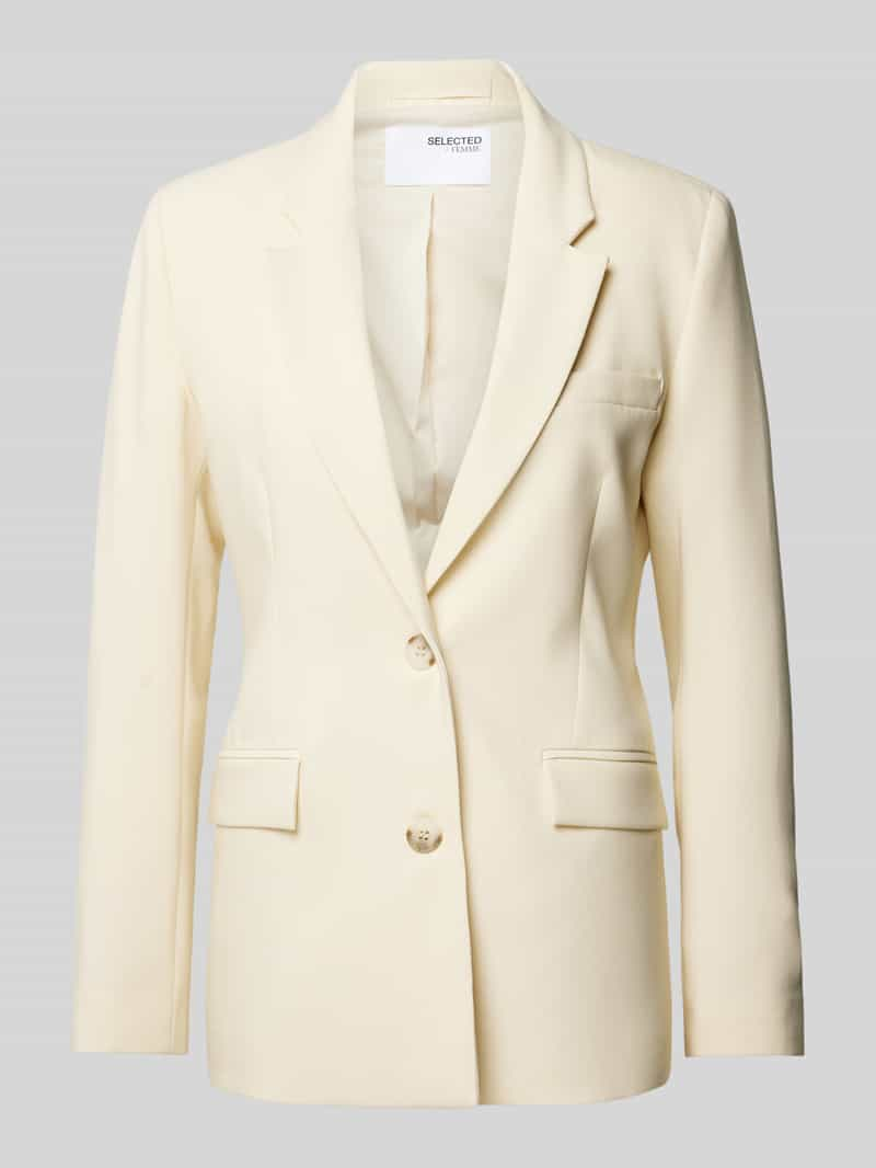 Selected Femme Blazer met paspelzak op de borst, model 'RITA'