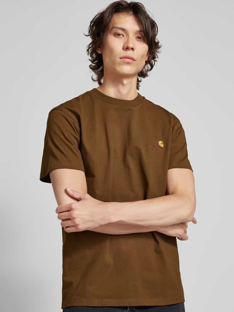 Carhartt Work In Progress T-shirt met labelstitching model 'American Script'