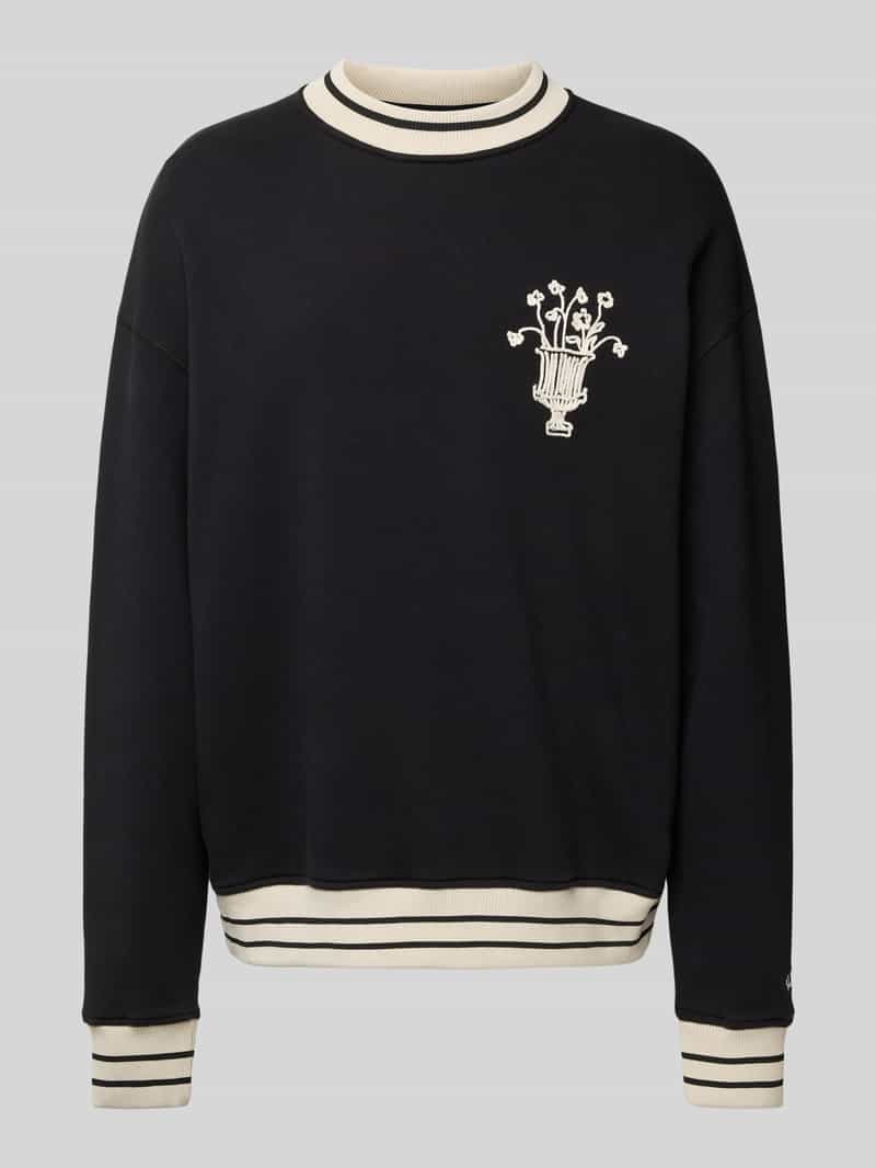 BLKVIS Gebreide pullover met motiefstitching model 'VASO'