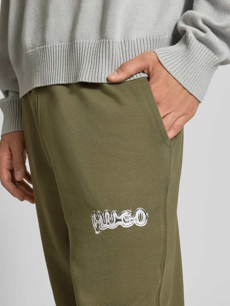 Hugo Blue Loose fit joggingbroek van puur katoen model 'NYROTRO'