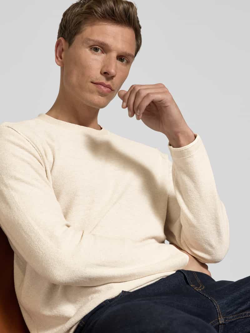 Marc O'Polo Regular fit gebreide pullover van een mix van katoen viscose en linnen