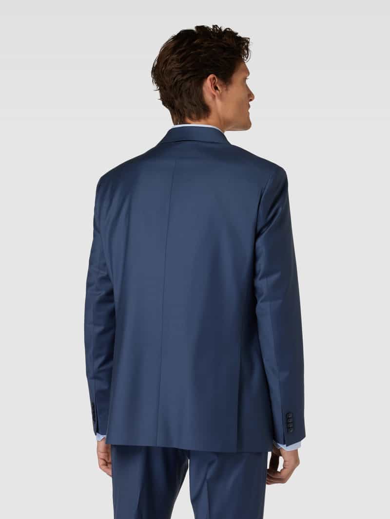 Slim fit -knoops colbert van merinowol in koningsblauw Roy Robson