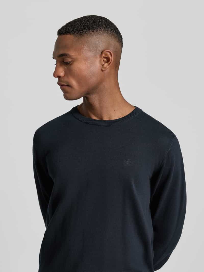 Bugatti Gebreide pullover met ribboorden