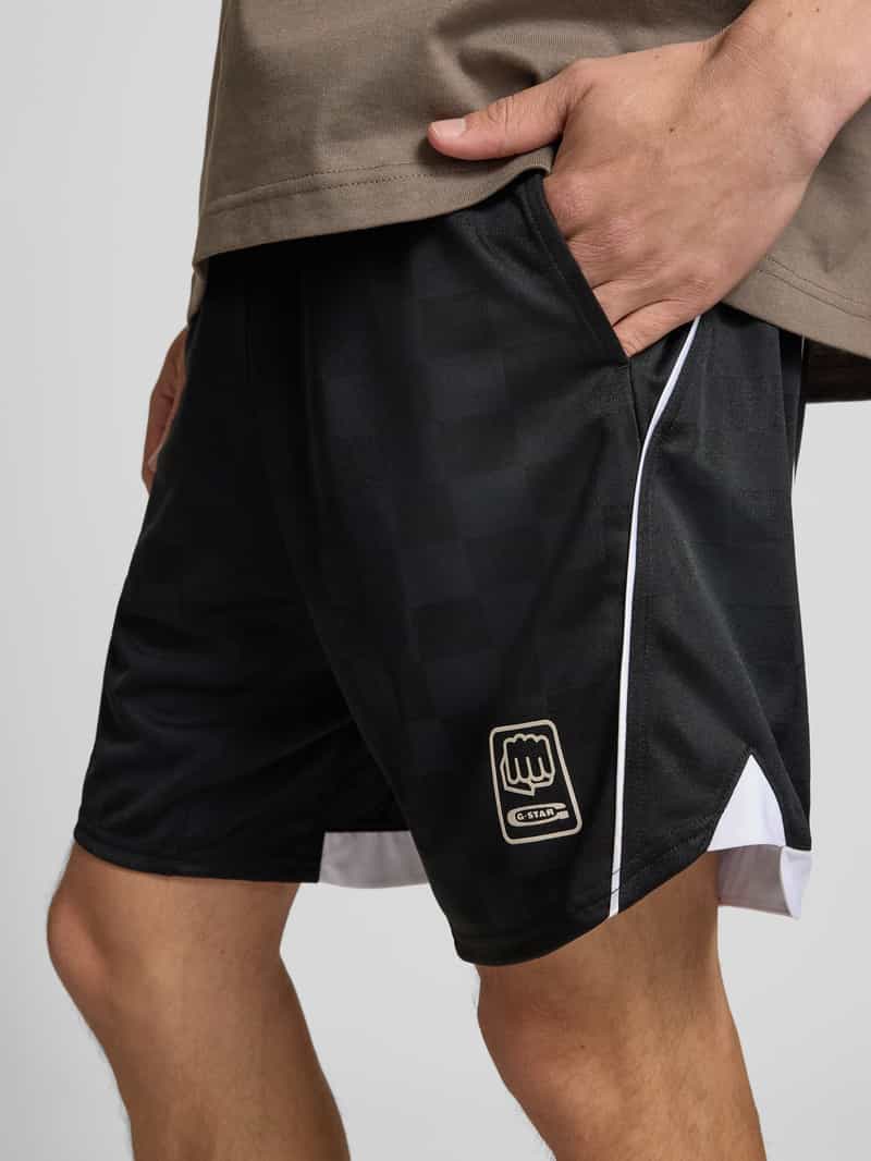 G-Star Raw Relaxed fit korte broek met motief- en labelprint model 'Football'