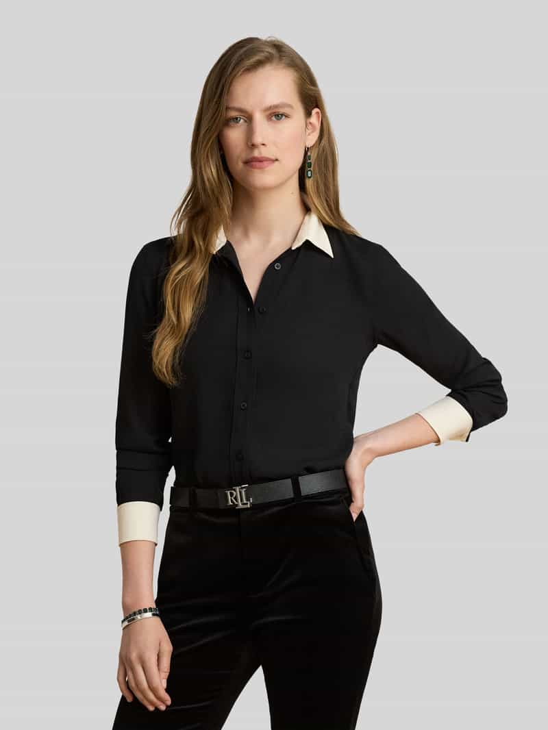 Lauren Ralph Lauren Regular fit blouse met lange mouwen met overhemdkraag model 'JAMELKO'