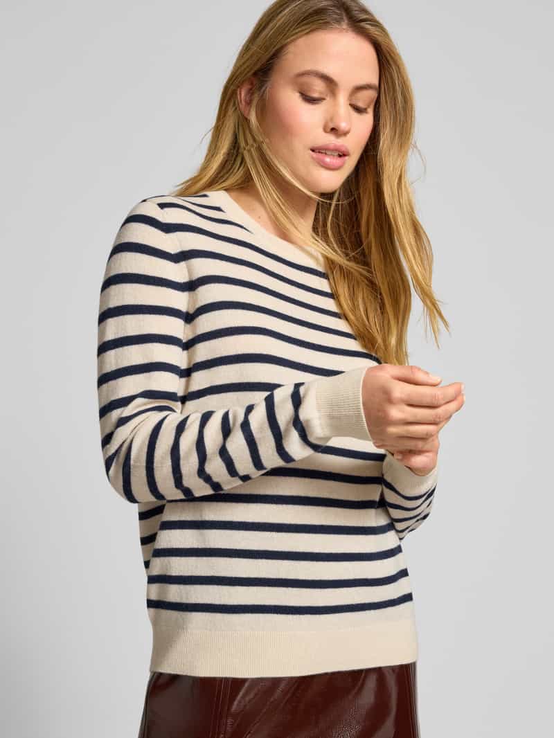 Jake*s Casual Regular fit kasjmier pullover in gebreide look