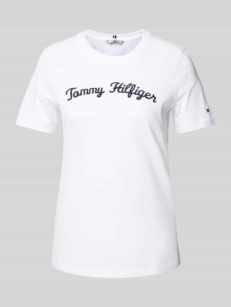 Tommy Hilfiger T-shirt met labelstitching model 'SCRIPT'