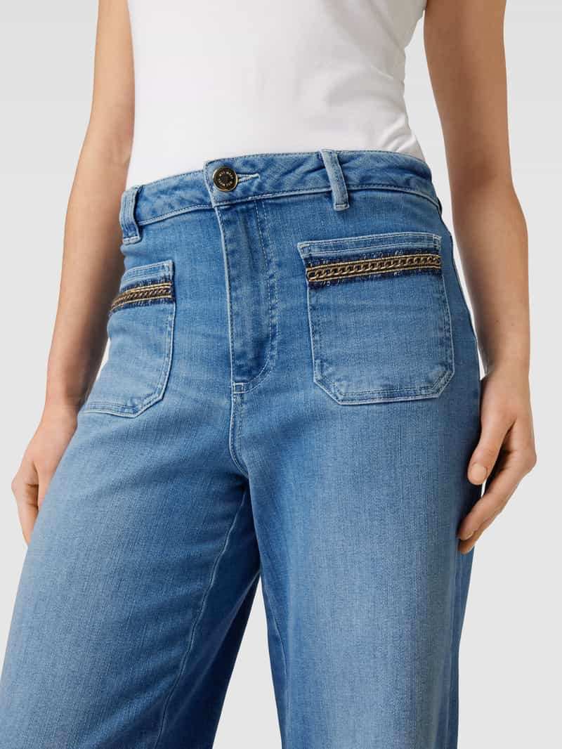 MOS MOSH Flared jeans met opgestikte zakken model 'COLETTE'