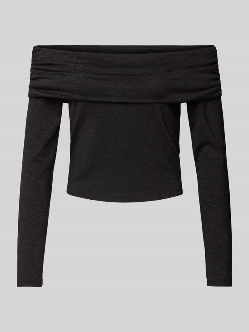 Shirt met lange mouwen en carmenhals, model 'ROMA'