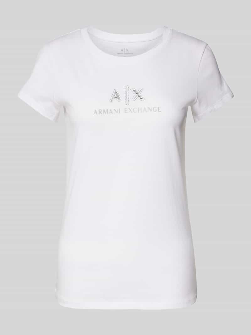 Armani Exchange T-shirt met labelprint