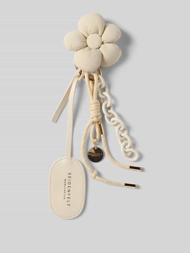 Seidenfelt Sleutelhanger model 'PUFFY FLOWER'