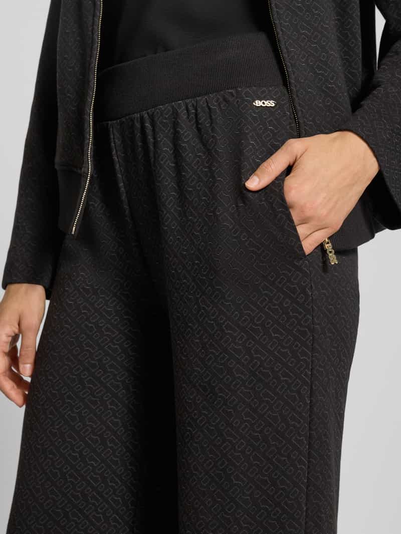 Boss Regular fit sweatpants van katoenmix model 'MONOGRAM'