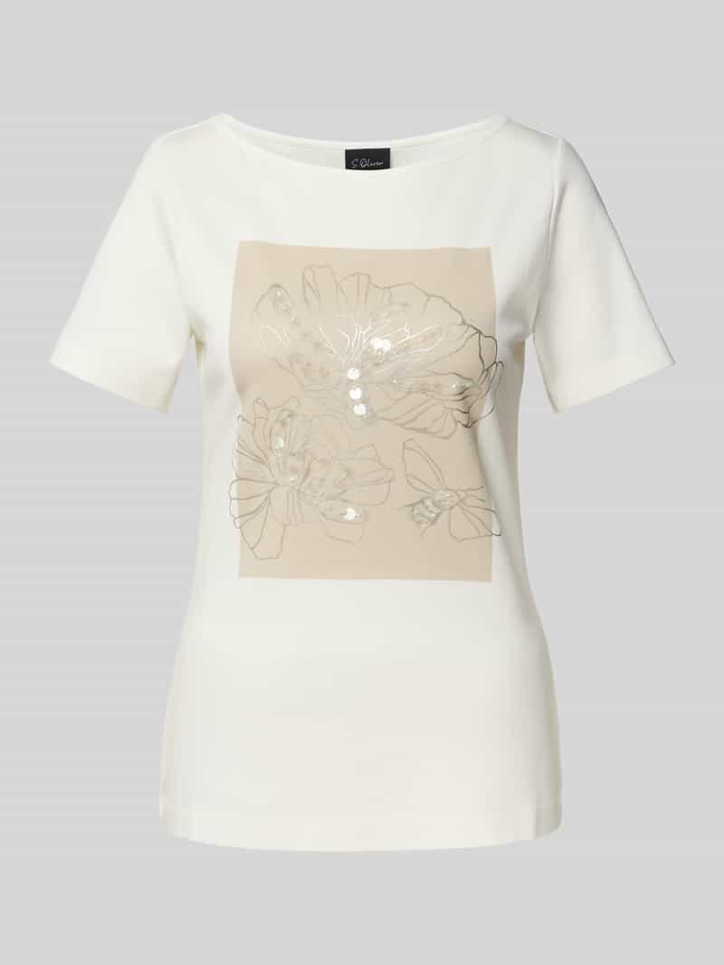 s.Oliver BLACK LABEL Regular fit T-shirt van puur katoen
