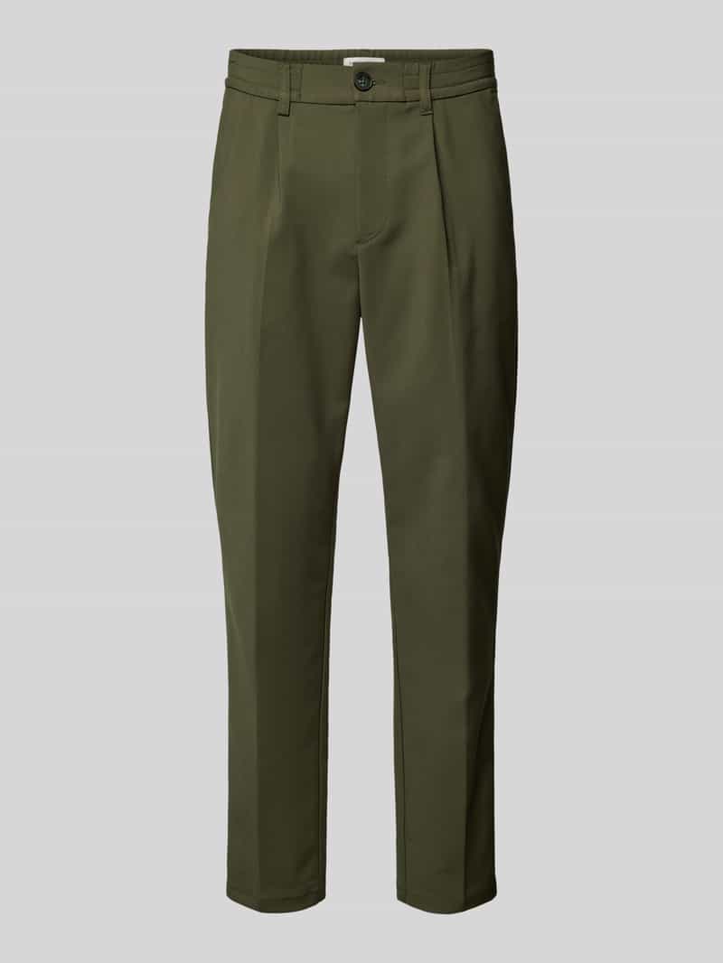 casual friday Regular fit stoffen broek met bandplooien model 'Marc'