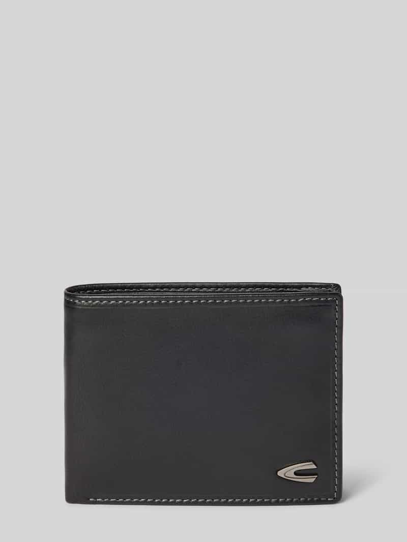 camel active Leren portemonnee met logo-applicatie model 'VEGAS'