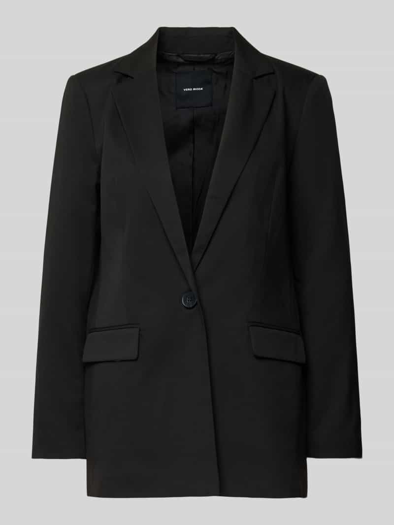 Vero Moda Relaxed fit lange blazer van viscosemix model 'NILA'