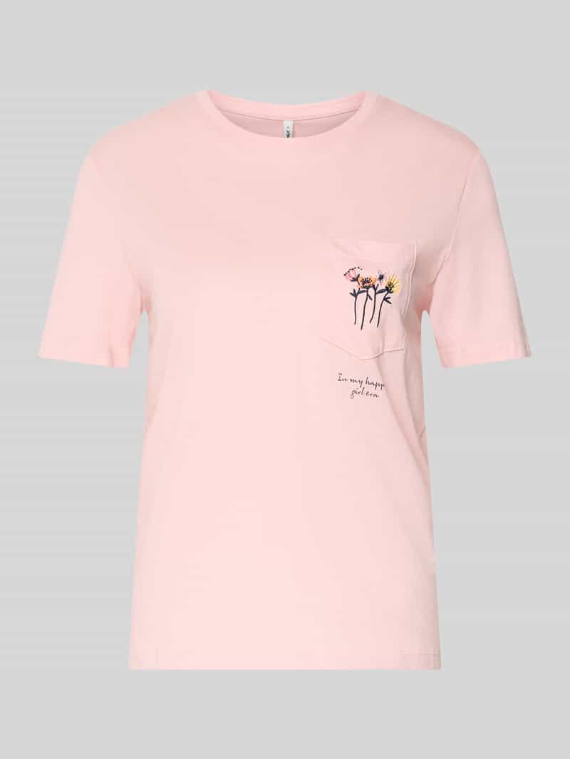 regular fit T-shirt van puur katoen model 'POLLY'