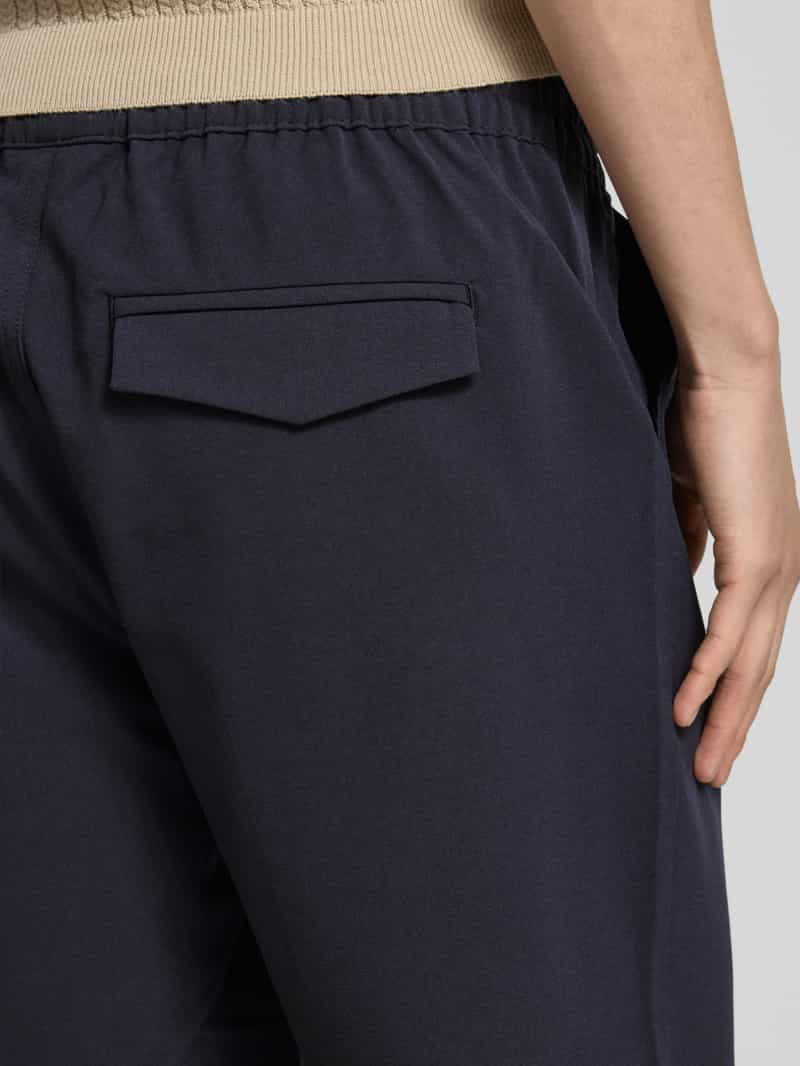 casual friday Korte regular fit broek met elastische band model 'Samos'