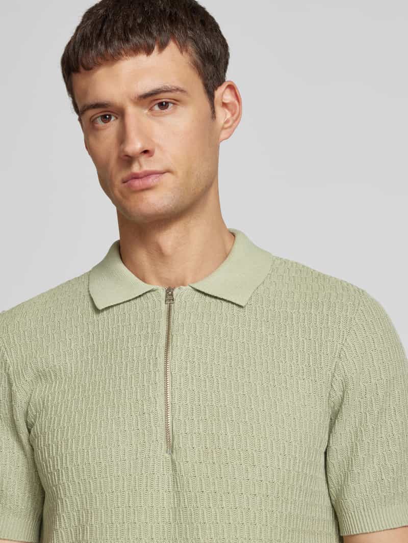 casual friday Poloshirt met korte ritssluiting model 'JOE'