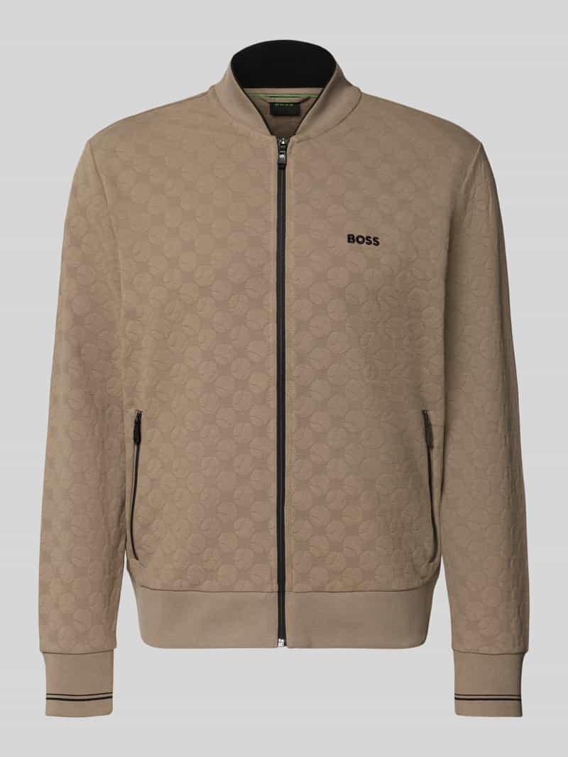 BOSS Green Regular fit sweatjack van katoenmix model 'SW_Revival Skarley'