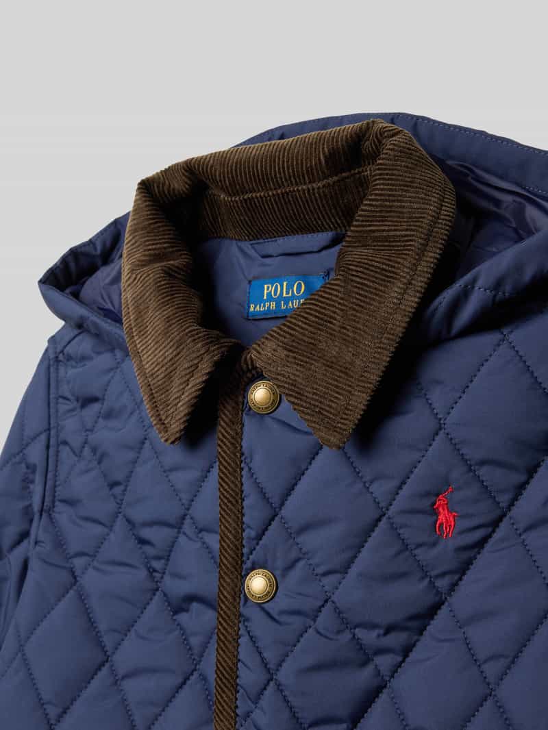 Polo Ralph Lauren Kids Gewatteerd jack met labelstitching en klepzakken