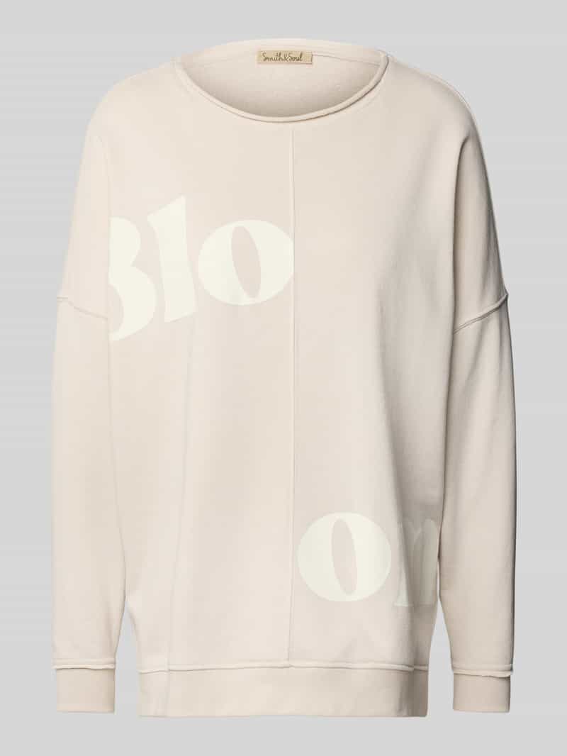 Smith and Soul Sweatshirt met extra brede schouders en ronde hals