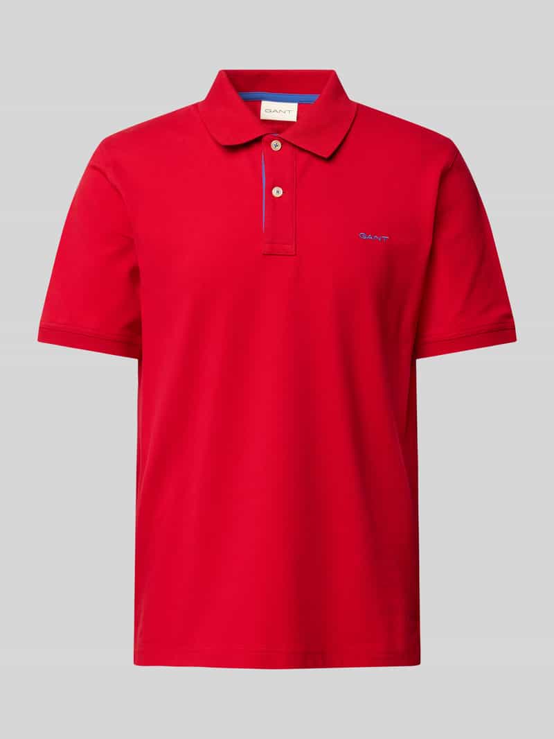 Gant Regular fit poloshirt met labelstitching