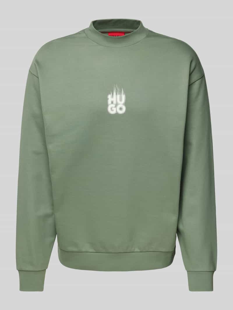 HUGO Sweatshirt met labelprint model 'Durungu'