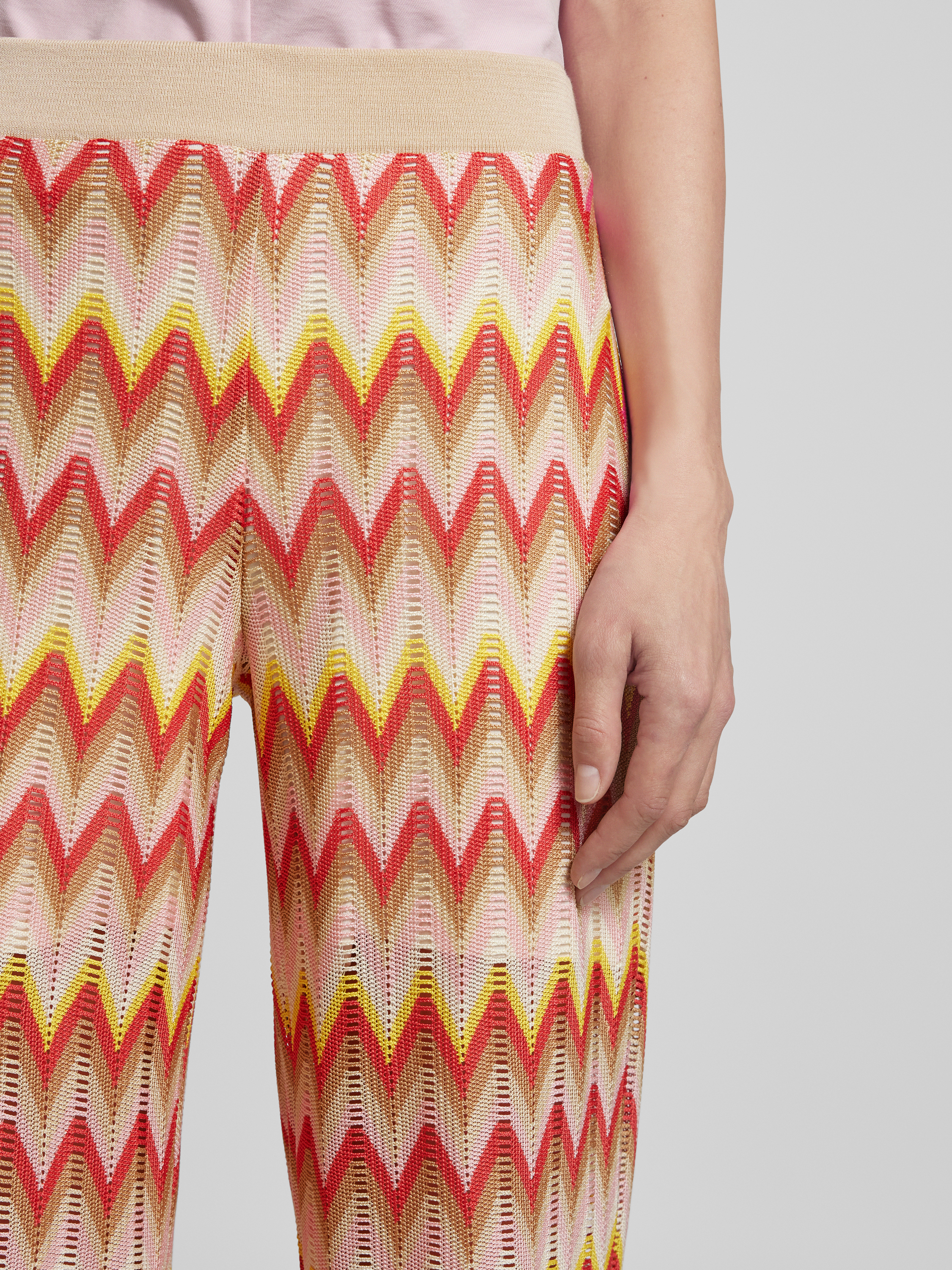Smith and Soul Wide leg stoffen broek met zigzagmotief