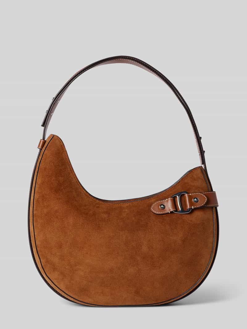 Lauren Ralph Lauren Handtas van echt runderleer met sierapplicatie