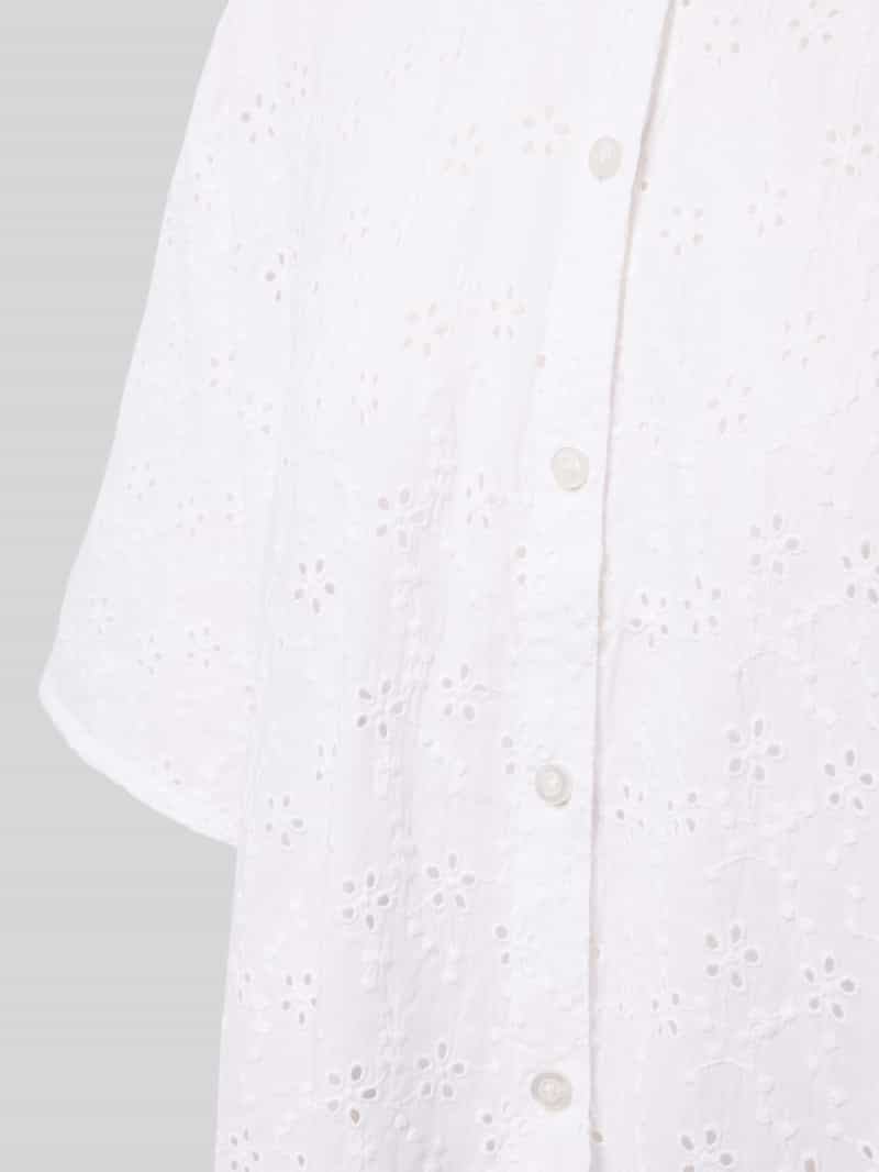 Jake*s Casual Relaxed fit overhemdblouse met ajourpatroon