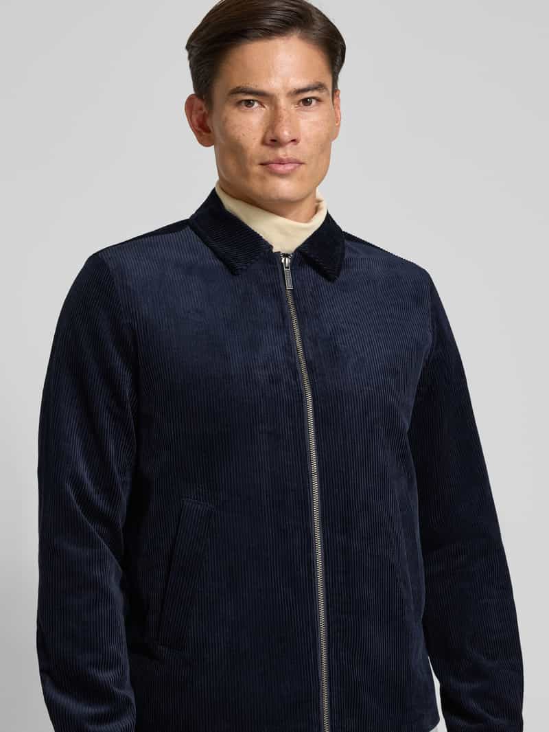 Les Deux Regular fit overhemdjack van corduroy en tweewegsritssluiting