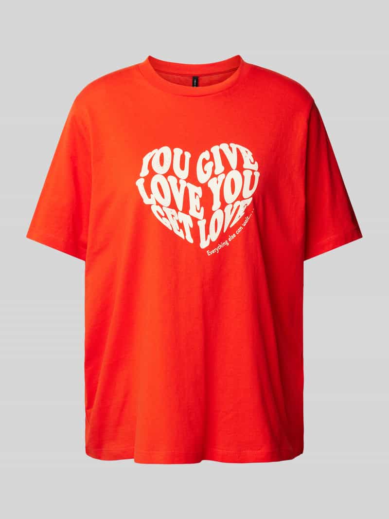 Vero Moda Loose fit T-shirt met statementprint model 'VALERIE'