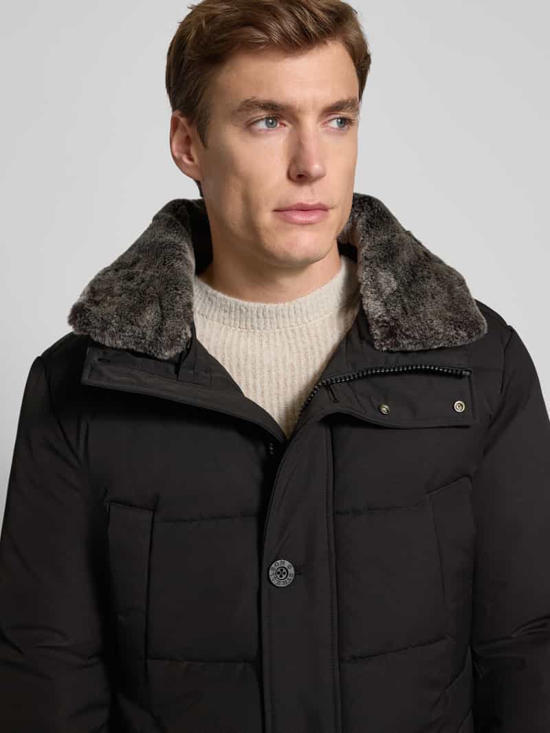 Strellson Regular fit gewatteerd jack met capuchon model 'PIAZZA'