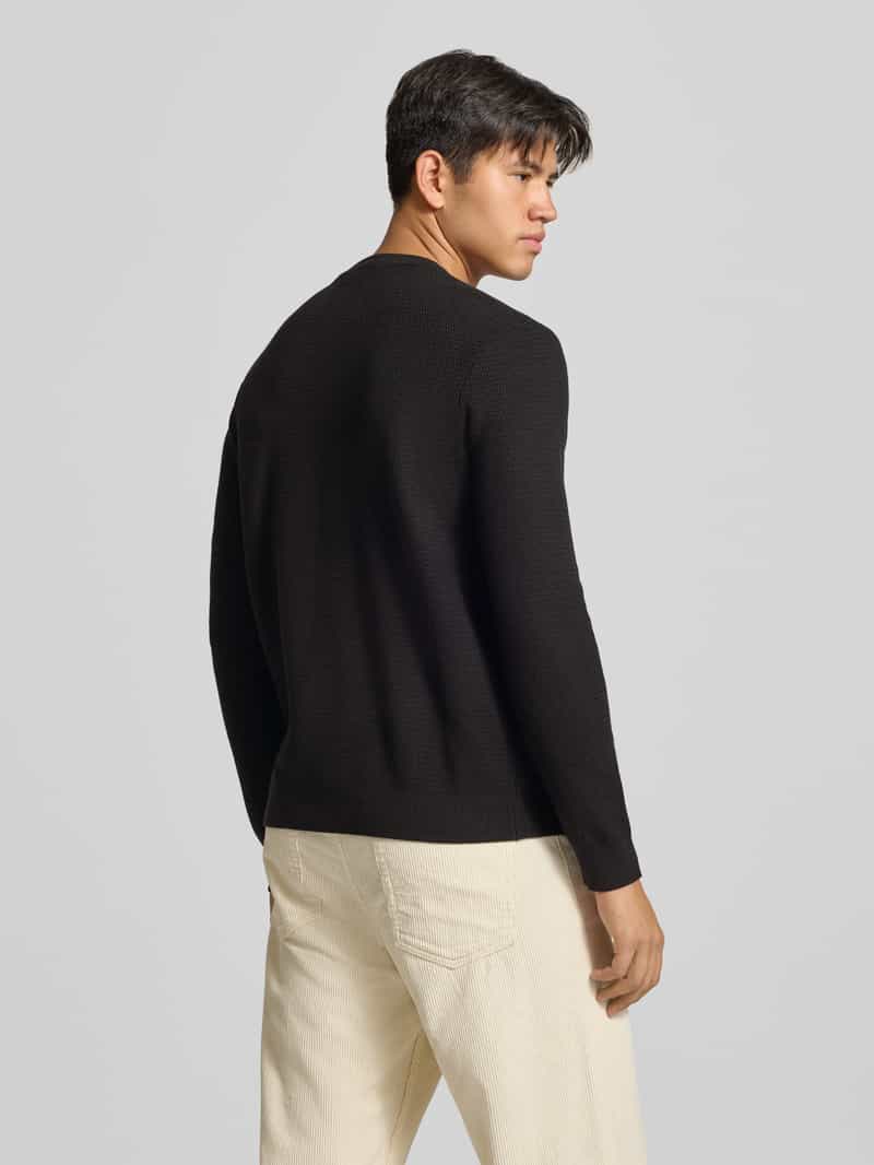 Only & Sons Gebreide pullover van viscosemix met jacquardstructuur en ronde hals