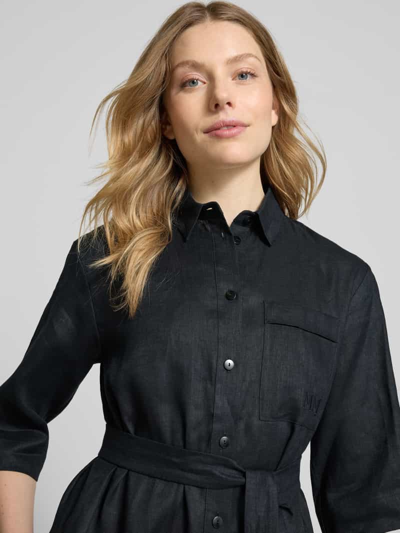 MM Linnen jurk met borstzak model 'SALUTE'