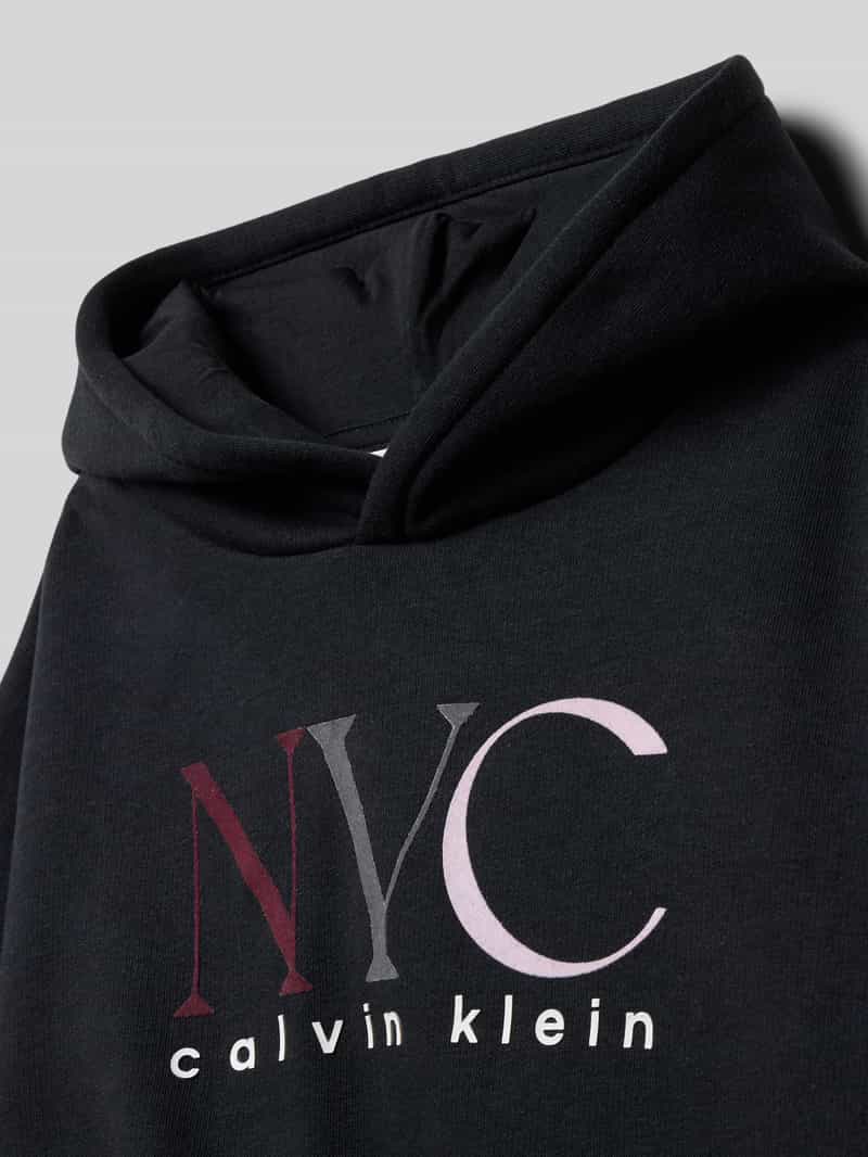 Calvin Klein Jeans Regular fit hoodie met logoprint model 'Fleece'