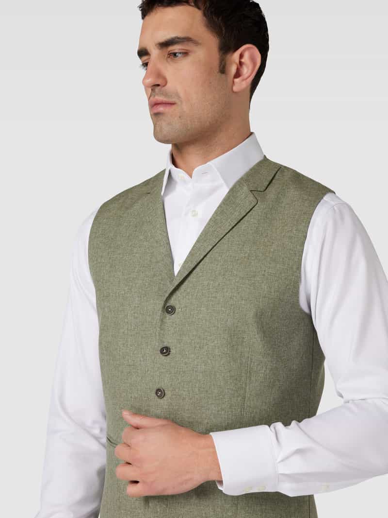 Wilvorst Regular fit gilet van een mix van wol en katoen met zijde