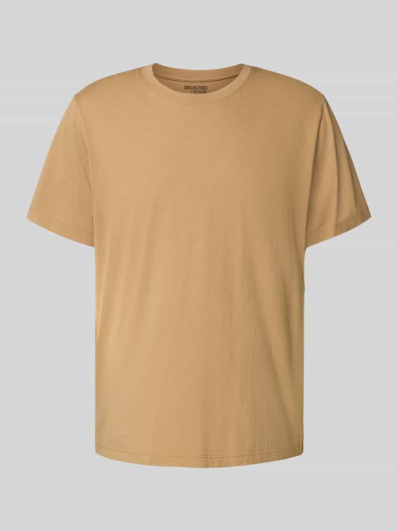 Selected Homme Regular fit T-shirt van katoenmix model 'ASPEN'