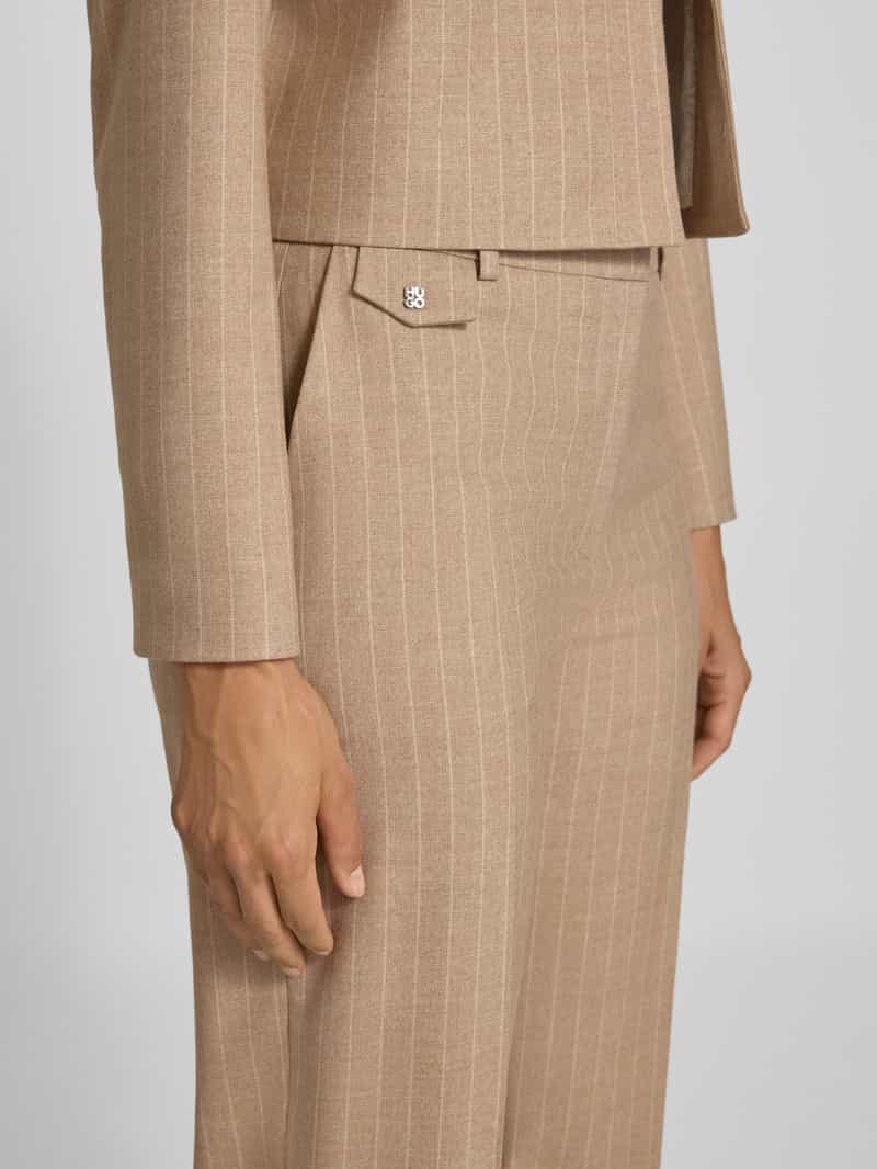 HUGO Regular fit stoffen broek met krijtstreepmotief model 'HENORE'