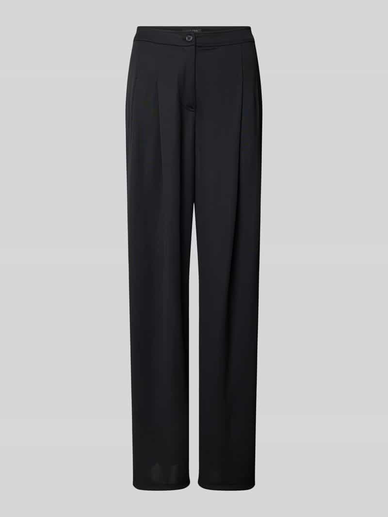 Lauren Ralph Lauren Wide leg bandplooibroek met steekzakken model 'CHABRELL'