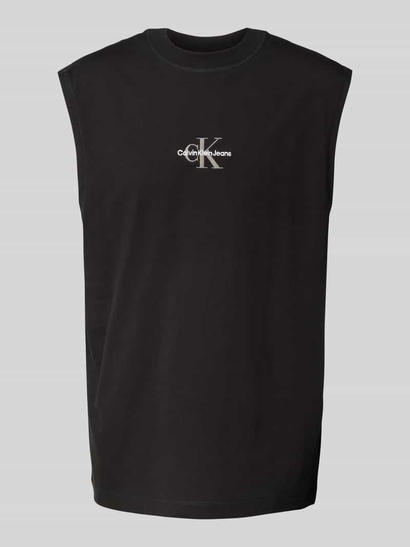 Calvin Klein Shirt met ronde hals MONOLOGO SLEEVELESS TEE