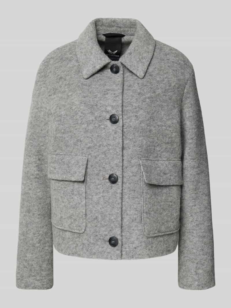 Fuchs Schmitt Wollen jack met platte kraag