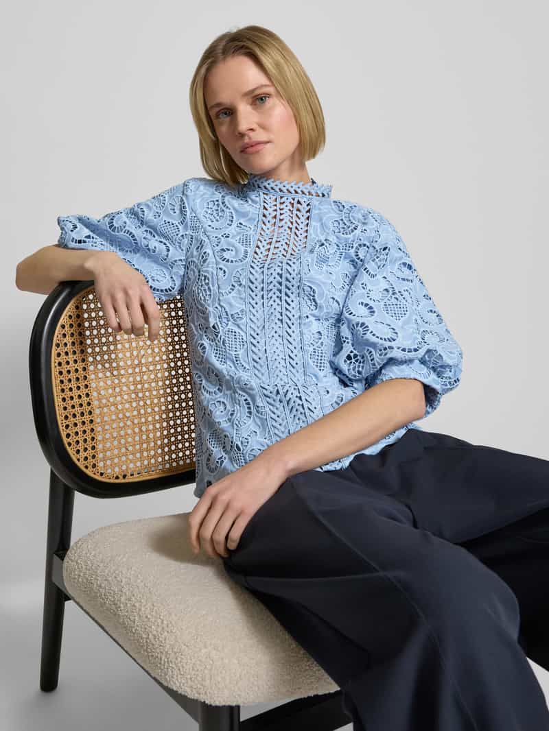 Copenhagen Muse Slim fit blouseshirt met opstaande kraag model 'LANLY'
