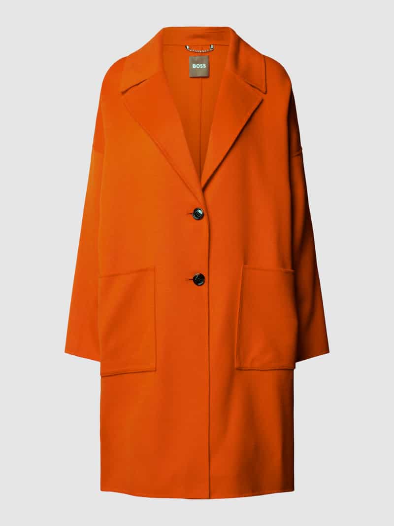 Boss Lange jas met viscose model 'Cattina'